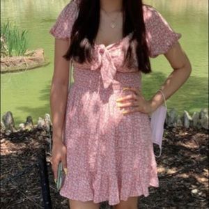 Pink Hesperus ditsy dress